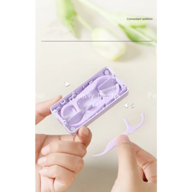 Túi 200 chiếc tăm chỉ nha khoa - 2 dây chỉ tăng cường làm sạch, giá 40.000đ