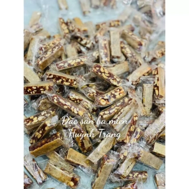 Túi 250/500gr Kẹo Chuối Gừng Cốt Dừa Đậu Phộng Bánh Tráng Viên Dài Giá chỉ 59.000đ 3