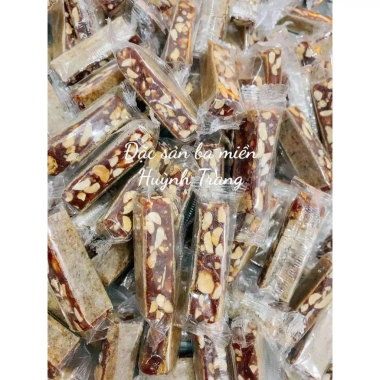 Túi 250/500gr Kẹo Chuối Gừng Cốt Dừa Đậu Phộng Bánh Tráng Viên Dài Giá chỉ 59.000đ 5