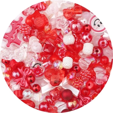 Túi 30g hạt nhựa xỏ lỗ hỗn hợp - Dùng làm trang sức thủ công, giá 33.000₫