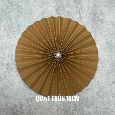 Túi 5 cái Quạt giấy tròn 15cm - Trang trí bàn tiệc, hộp quà Tết, giảm còn 48.950đ 2