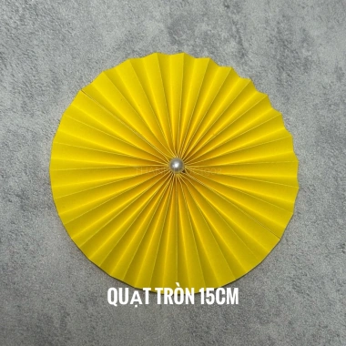 Túi 5 cái Quạt giấy tròn 15cm - Trang trí bàn tiệc, hộp quà Tết, giảm còn 48.950đ 9