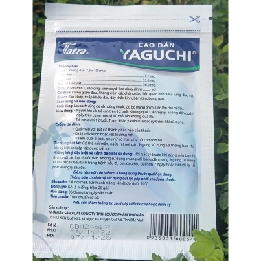 Túi 5 miếng dán thảo dược Yaguchi - Giá 55k, giảm đau vai, lưng, khớp, cơ nhanh