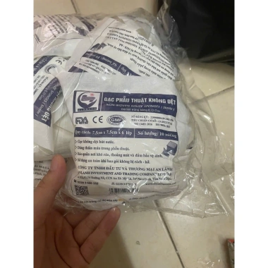 Túi 50 gói gạc phẫu thuật tiệt trùng An Lành 7.5x7,5x6 không dệt lớp 1 gói 10 miếng 4 Túi 50 gói gạc phẫu thuật tiệt trùng An Lành 7.5x7,5x6 không dệt lớp 1 gói 10 miếng 4