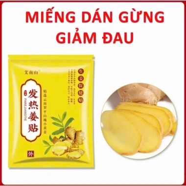 Túi 50 miếng Cao dán gừng giảm đau xương khớp, tê bì tay chân - Giá 15.000đ 2