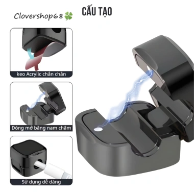 Túi 6 cái kẹp nam châm giữ dây cáp sạc - chống rối, gọn gàng, giá ưu đãi 17.999đ - Clovershop68