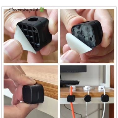Túi 6 cái kẹp nam châm giữ dây cáp sạc - chống rối, gọn gàng, giá ưu đãi 17.999đ - Clovershop68