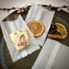 Túi 7x10 cm đựng trà bánh kẹo 1 mặt trắng - 1 mặt trong, combo 100 túi bóng hàn miệng, giá chỉ 18.000₫ 6