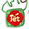 Túi bánh chưng len cho bé - Đeo điện tết 7*7 10*10 11*11, chỉ 39.000 VND 7