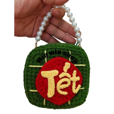 Túi bánh chưng len cho bé - Đeo điện tết 7*7 10*10 11*11, chỉ 39.000 VND