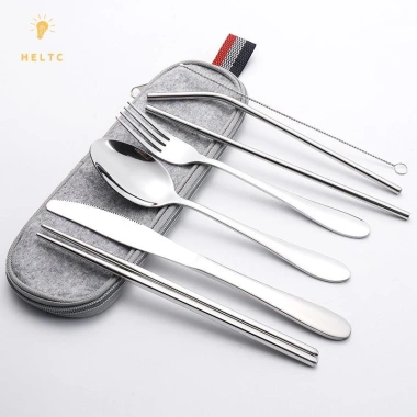Túi Bảo Quản Dao Kéo Dây Kéo Vải Đa Năng - Bộ Đồ Ăn Cắm Trại, Văn Phòng, Du Lịch
