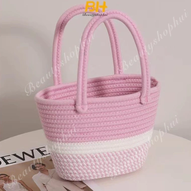 Túi Bảo Quản Di Động Cotton Bện Pink Twist Phong Cách Kỳ Nghỉ Biển Giá 105.840₫ 2
