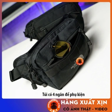 Túi bao tử Camp Hipsack chống nước, nhiều ngăn, đeo bụng chéo Unisex, vải bền