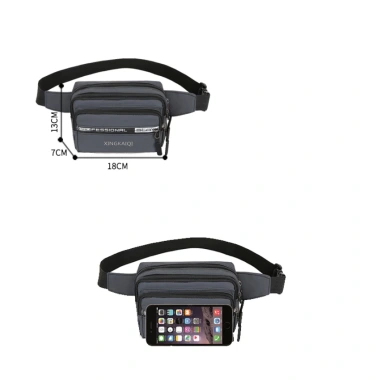 Túi Bao Tử Đeo Bụng Chéo Hông 18cm 4 Ngăn Vải Dù Cao Cấp Chống Nước Xước DB013