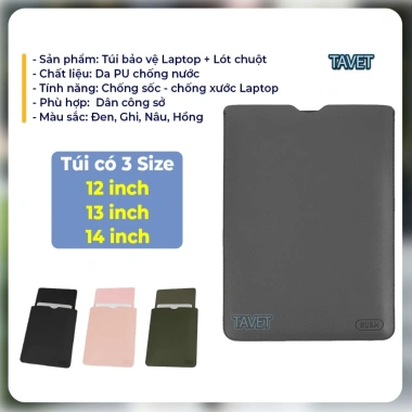 Túi Bảo Vệ Chống Sốc MacBook Air/Pro, Asus, Acer 11.6-14.6 inch - Da PU Cao Cấp Tavert, Giá chỉ 62.688 VND 4