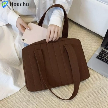 Túi Bảo Vệ Laptop HOUCHU 14 inch Chống Sốc Đa Năng, Túi Đeo Vai Màu Trơn Du Lịch