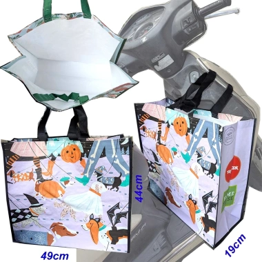 Túi bạt nhựa dệt chống thấm chịu đồ nặng, size lớn 49x44cm, xếp gọn siêu thị – Giá chỉ 35.000 VND 10 Túi bạt nhựa dệt chống thấm chịu đồ nặng, size lớn 49x44cm, xếp gọn siêu thị – Giá chỉ 35.000 VND 10