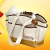 Túi bỉm sữa Gooby nhiều ngăn, sức chứa lớn, vải thô Hàn Quốc, giá 120.000đ