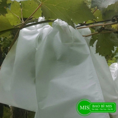 Túi Bọc Bưởi, Ổi, Xoài, Nhãn, Nho – Chống Côn Trùng, Vải Không Dệt, Dây Rút Kẽm 35.000đ 2