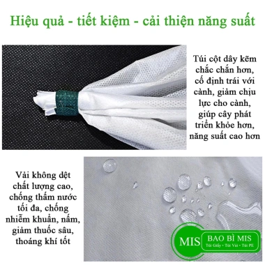 Túi Bọc Bưởi, Ổi, Xoài, Nhãn, Nho – Chống Côn Trùng, Vải Không Dệt, Dây Rút Kẽm 35.000đ 8