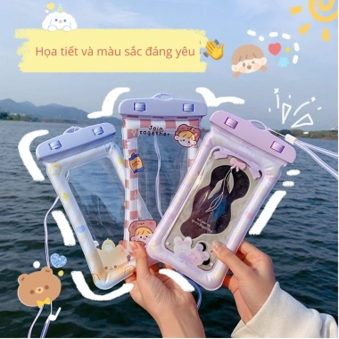 Túi bọc điện thoại chống nước viền phao nổi trên nước, đi mưa, bơi, du lịch tiện lợi họa tiết đáng yêu - 17.568₫ 4 Túi bọc điện thoại chống nước viền phao nổi trên nước, đi mưa, bơi, du lịch tiện lợi họa tiết đáng yêu - 17.568₫ 4