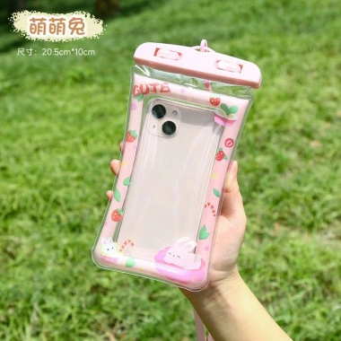 Túi bọc điện thoại chống nước viền phao nổi trên nước, đi mưa, bơi, du lịch tiện lợi họa tiết đáng yêu - 17.568₫