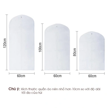 Túi Bọc Quần Áo Hmart Dày Chống Bụi, Khóa Kéo, Chống Thấm - Giá Ưu Đãi 16.500 VND