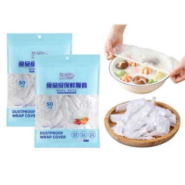 Túi bọc thực phẩm 50 chiếc chun co giãn an toàn tiện dụng bảo quản thực phẩm