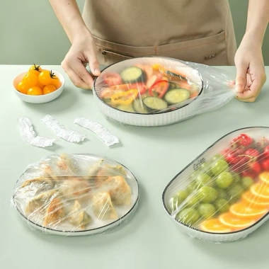 Túi bọc thực phẩm 50 chiếc chun co giãn an toàn tiện dụng bảo quản thực phẩm
