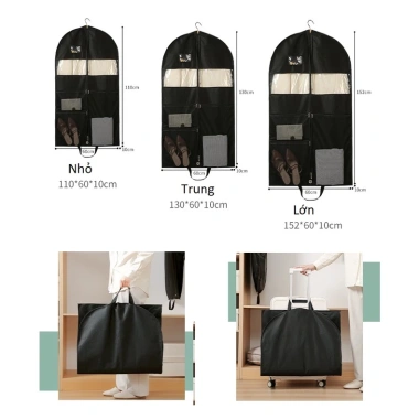 Túi bọc trùm kín 3 chiều lớn bảo quản quần áo, túi lưới, khóa kéo chống bụi - 80.000đ 5 Túi bọc trùm kín 3 chiều lớn bảo quản quần áo, túi lưới, khóa kéo chống bụi - 80.000đ 5