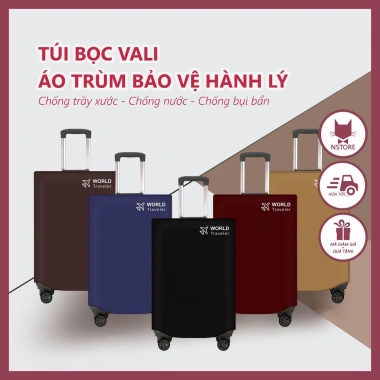 Túi Bọc Vali và Áo Trùm Hành Lý Du Lịch Vải Không Dệt Chống Xước Giá 37.000 VND