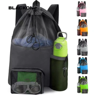 Túi bơi Blackon ba lô lưới nylon dây rút chống nước tiện lợi cho chuyến đi biển giá 212.960 VND