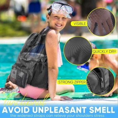 Túi bơi Blackon ba lô lưới nylon dây rút chống nước tiện lợi cho chuyến đi biển giá 212.960 VND