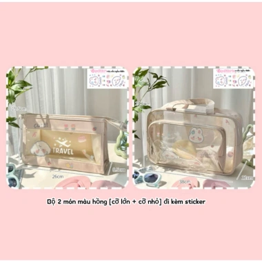 Túi bơi ướt‑khô dung lượng lớn, trong suốt, chống thấm, túi du lịch nữ 6