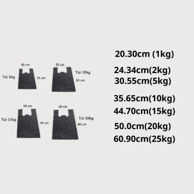 Túi Bóng Đen Dày Siêu Dai 1-25kg - Đựng Hàng, Rác Đẹp, Giá 46k (Giảm 9k) 4