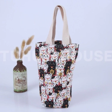 Túi canvas đựng bình giữ nhiệt, ly cốc nước tiện lợi đi học, đi làm - 38.000₫ 7