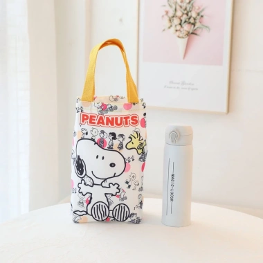 Túi canvas đựng bình nước giữ nhiệt in hình Snoopy dễ thương - 75.735₫ 4