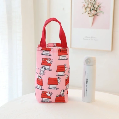 Túi canvas đựng bình nước giữ nhiệt in hình Snoopy dễ thương - 75.735₫ 9