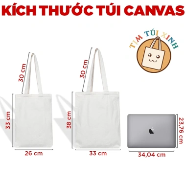 Túi Canvas Tết Bánh Tét Khóa Kéo 33x38 & 26x33 In Hình Theo Yêu Cầu - 80.400đ