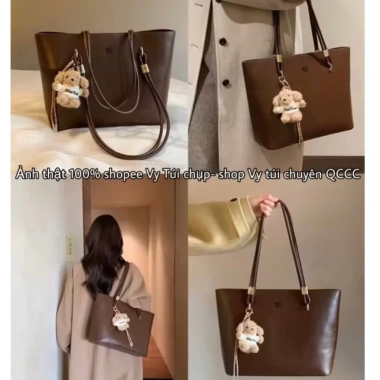 Túi chio dây đôi da trơn size 32cm công sở mẫu mới 2.025 kèm móc treo - giá 295k