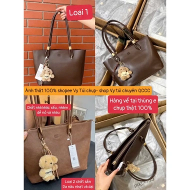 Túi chio dây đôi da trơn size 32cm công sở mẫu mới 2.025 kèm móc treo - giá 295k