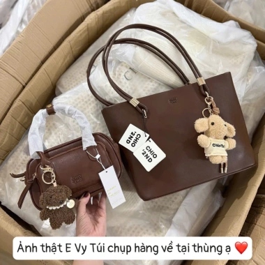 Túi chio dây đôi da trơn size 32cm công sở mẫu mới 2.025 kèm móc treo - giá 295k