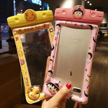Túi chống nước 3D cute cho điện thoại, phao nổi có dây bảo vệ tuyệt đối, giá 14.000₫