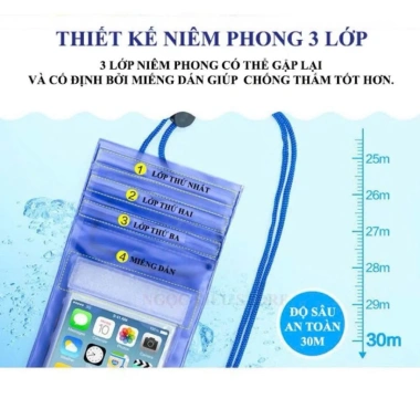 Túi chống nước bảo vệ điện thoại khi bơi lội, đi mưa gió - Giá chỉ 16.000 VND 2