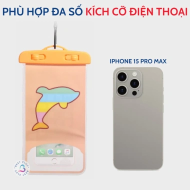 Túi Chống Nước Điện Thoại Hoạt Hình Cute - Bảo Vệ Đi Mưa, Biển, Bơi Lội, Giá 18.000₫