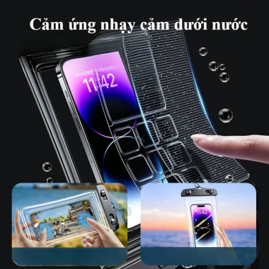 Túi Chống Nước IPX8 Đa Năng - Dây Đeo Tiện Lợi, Chụp Ảnh Đẹp, Hỗ Trợ Face ID & Vân Tay - 52.000₫ 6