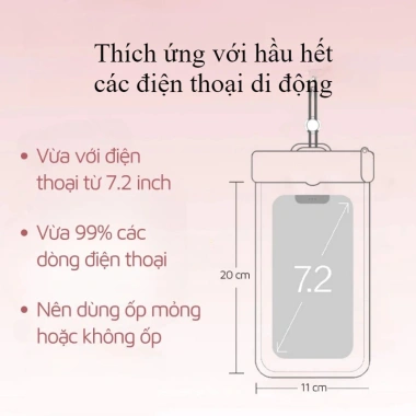 Túi Chống Nước IPX8 Đa Năng - Dây Đeo Tiện Lợi, Chụp Ảnh Đẹp, Hỗ Trợ Face ID & Vân Tay - 52.000₫ 8