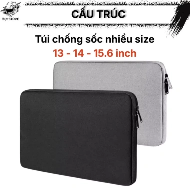 Túi Chống Sốc 1 Ngăn Laptop Chính Hãng – Bảo Vệ MacBook Air/Pro, 13-15.6 inch, Giá 109k