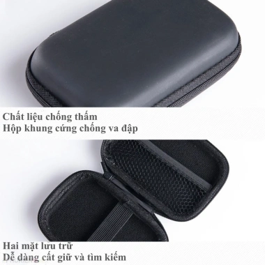 Túi chống sốc 2.5 inch SSD/HDD, máy ảnh mini du lịch, cáp sạc - chỉ 49.000 VND 5