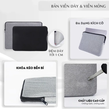 Túi Chống Sốc An Toàn Đựng Laptop 13-15 inch Đẹp Dày Chất Lượng Giá 69.000 VND 8